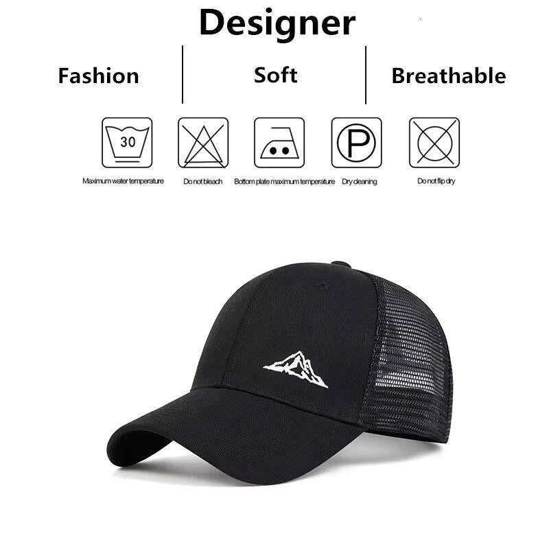 Unisex Mountain Range Embroidery Baseball Net Caps Spring and Summer Outdoor Adjustable Casual Hats Sunscreen Hat ddmythur