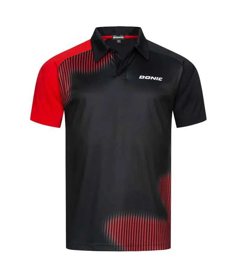 DONIC Table Tennis Shirt Mens and Womens Short Sleeved Polo Shirt Summer Table Tennis Pullover Casual Quick Drying Sport Shirt Y250707 Y250707