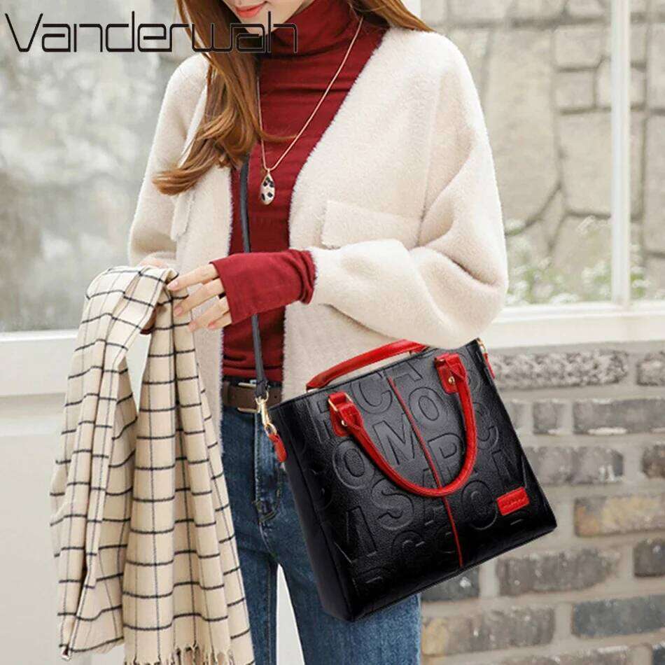 Hot Fashion Pu Leather Shoulder Messenger Bag Large Capacity Ladies Handbags Designer Crossbody Bags for Women 2025Totes