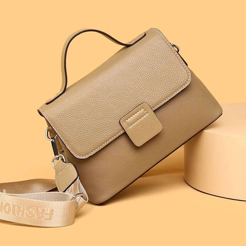 Solid Genuine Ladies Handbag Female Messenger Tote Sac High Quality Cow Leather Shoulder Crossbody Bag For Women
