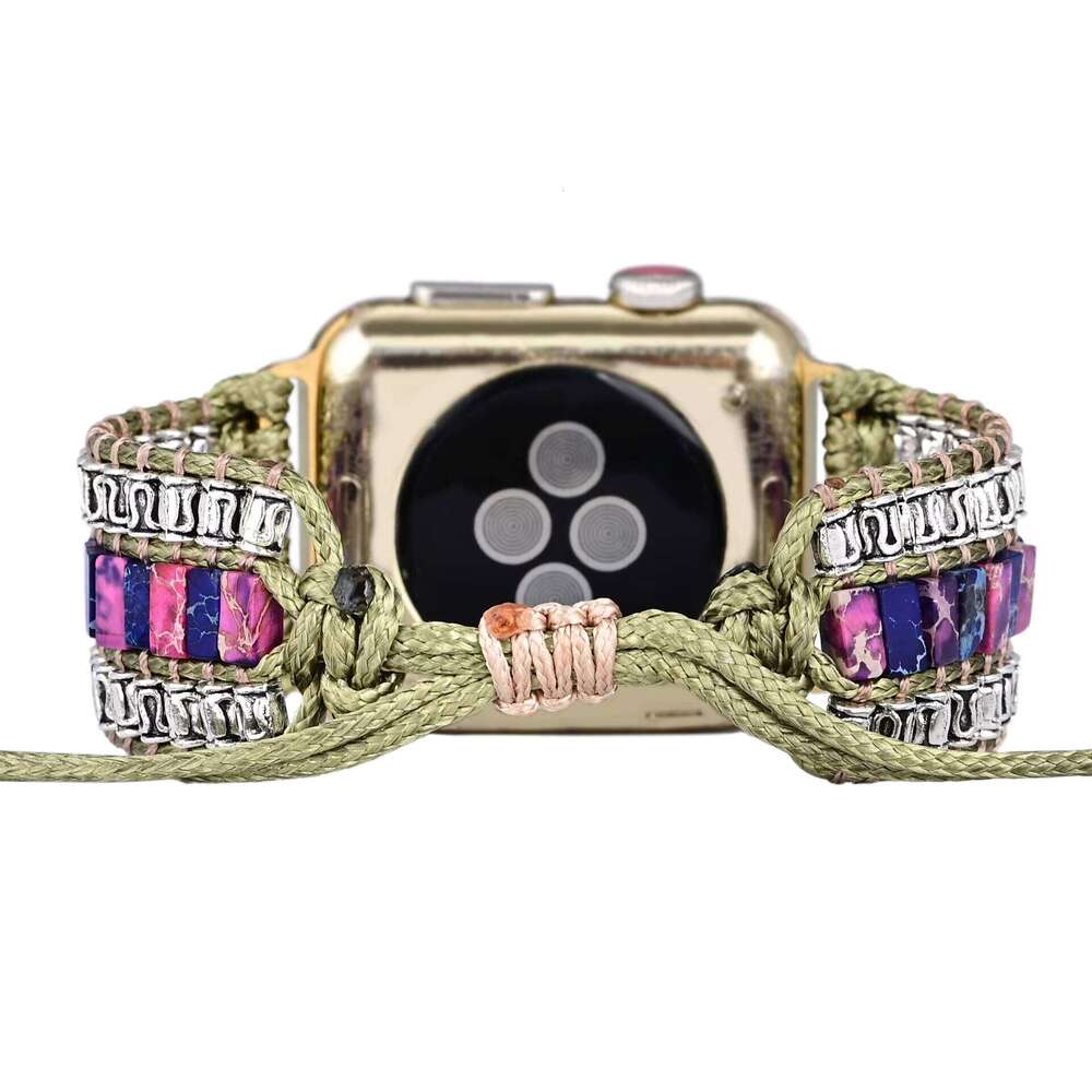 Popular Accessories Blue Purple Two-Color Stone Handmade AppleWatch