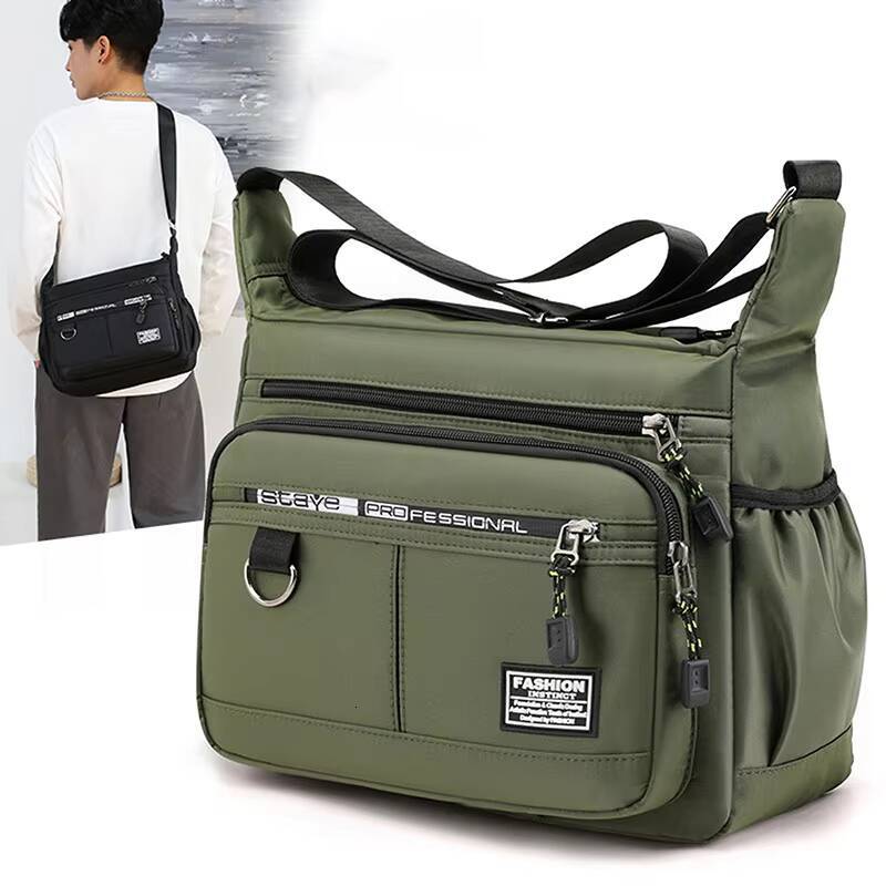 Mens Messenger Bag Crossbody Shoulder Bags Men Small Sling Pack For Work Waterproof Oxford Packs Satchel Purse ddmynov