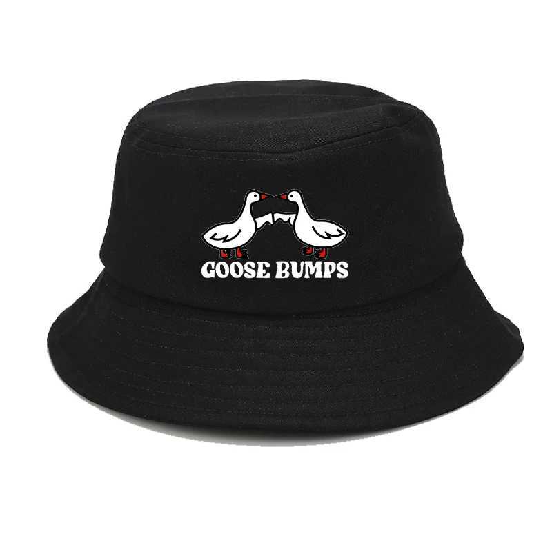 GOOSE BUMPS Cartoon Duck Bucket Hat UV Protection Adjustable Drawstring Perfect for Beach Outdoor Activities Sun Hat Y250707