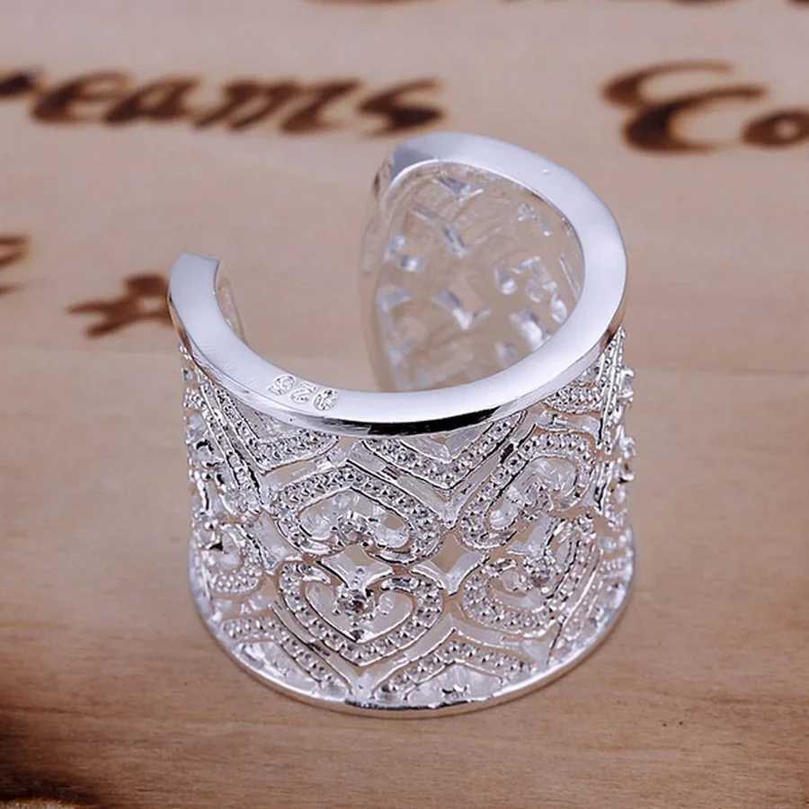 925 Sterling Silver Ring Jewelry Noble Charms Women Lady Crystal Gorgeous Wedding Party XJ250707