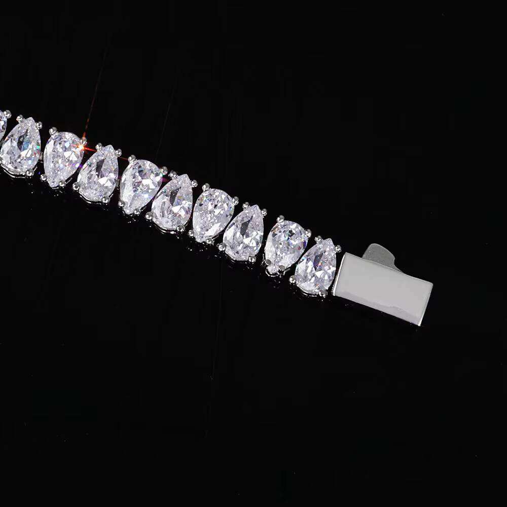 NUOYA Gold Plated Hip Hop Drip Dia Chain Cubic Zirconia Women Tennis Bracelets