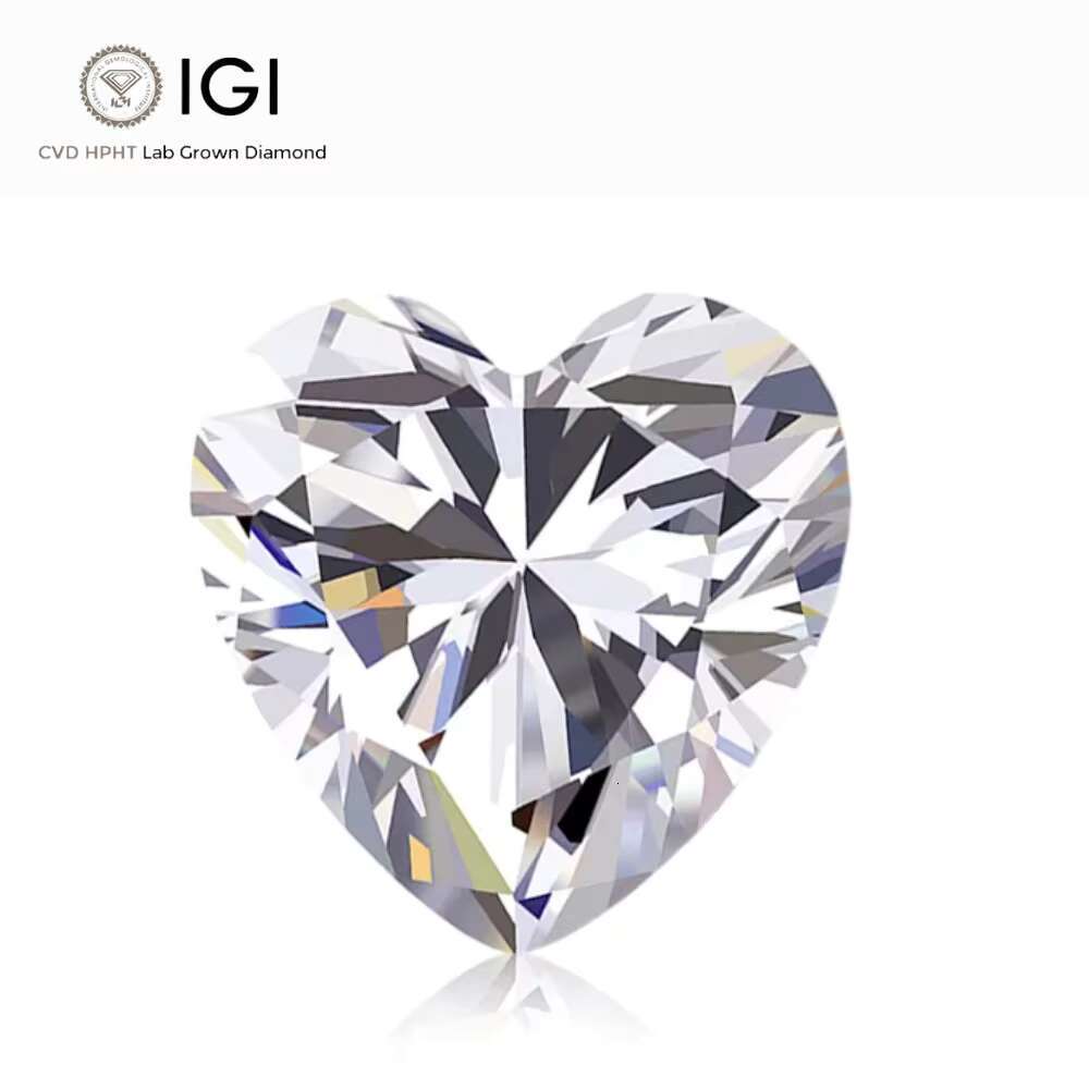 SPEEDIN Wholesale 1ct2ct3ct4ct5ct DEFG Color VVS2 Heart Cut Shape Customization CVD IGI Certified Loose Lab Grown Diamods