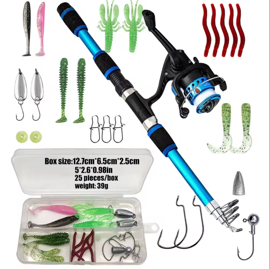 Children's Fishing Rod Goods for Fishing Rods Tools Casting Supplies Tackle Tool Material Articles Fish Ajing Stuff Sports QD