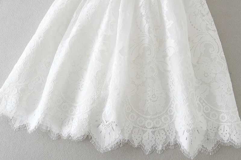 Hetiso White Infant Dress for Baptism Baby Girls Lace Dresses with Hat Kids Clothes Christening Birthday Outfits 3-24 Months R250707