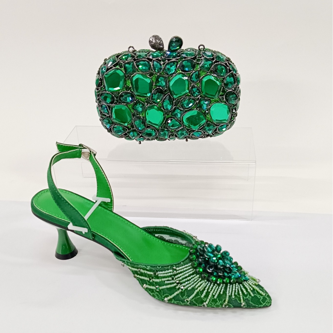 Women's Luxury Rhinestone High Heels Banquet Crystal Stiletto Shoes