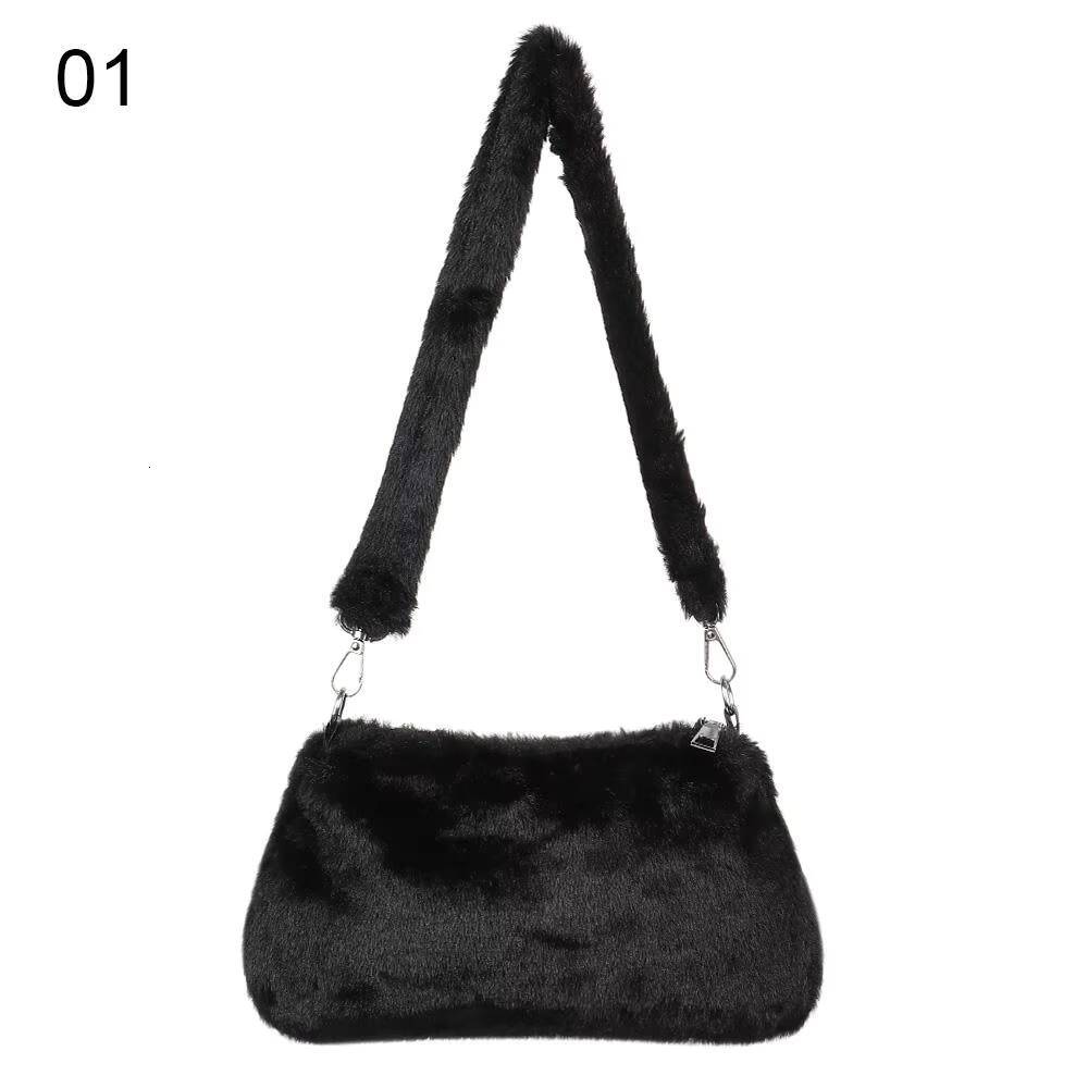 New Womens Casual Animal Print Leopard Plush Lady Shoulder Underarm Female Messenger Bag Crossbody Bags ddmynov