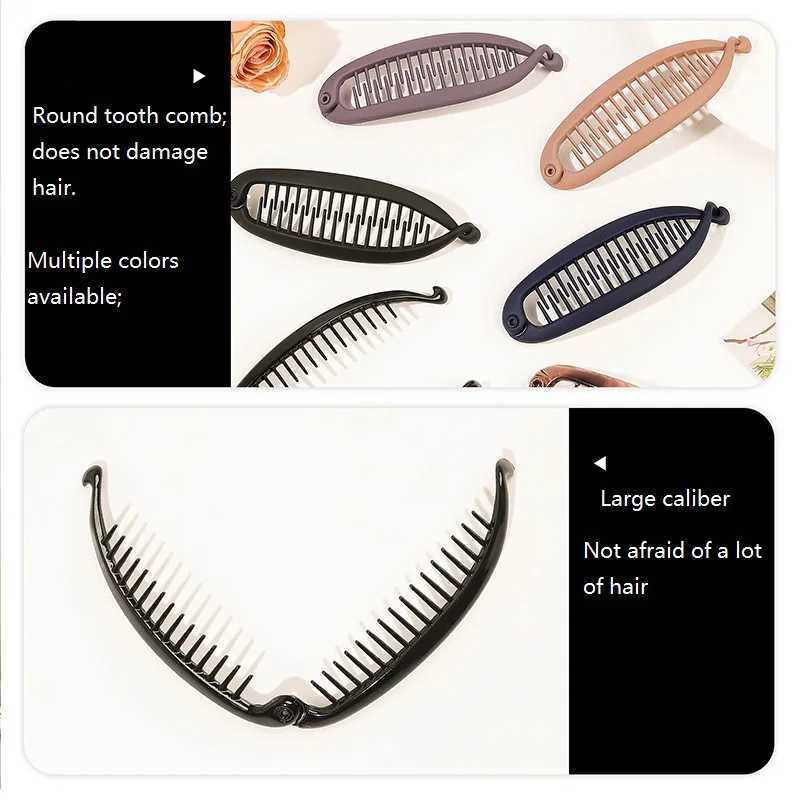 Matte Fish Shape hair Claw Solid ColorClaw Clips Hairpin Ponytail Banana hair clip Headband For Women Accessories FZr01 Z250707