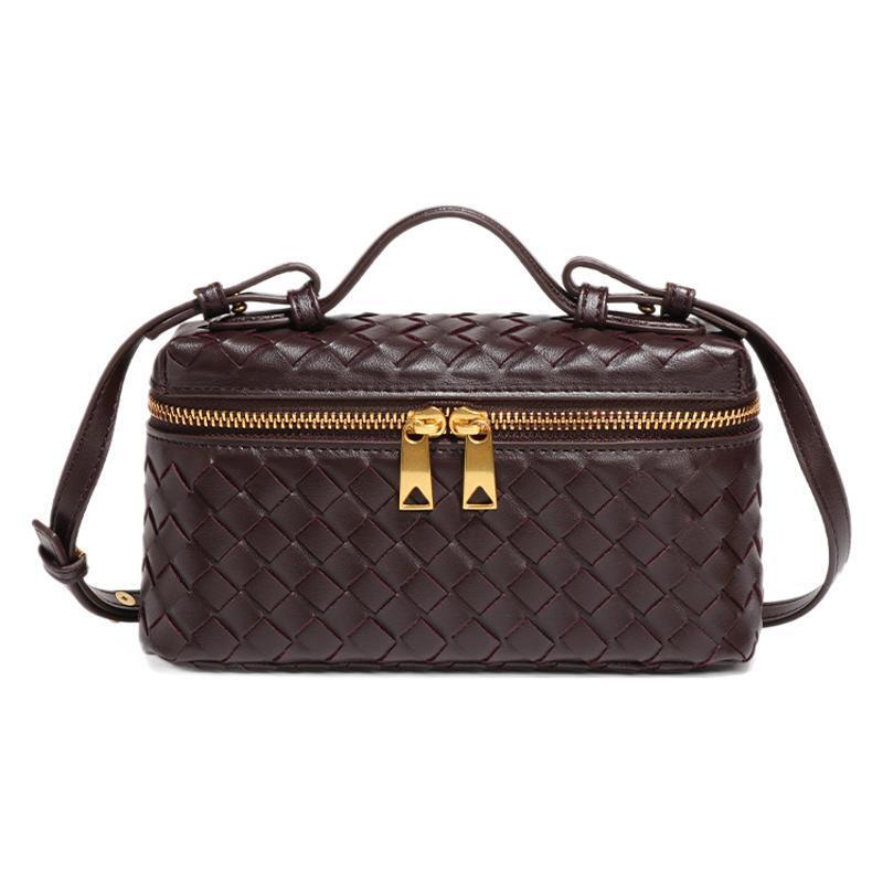 Free Shipping Designer Exclusive Niche Weaving New Practical Fashion Handheld Cross-border Boxed Single Shoulder Lunch Box Wholesale