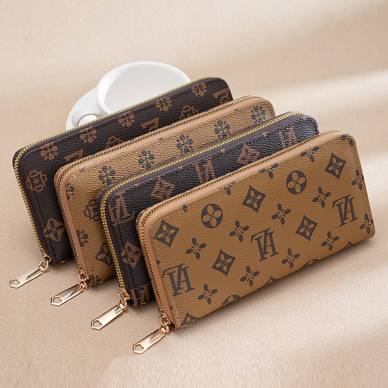 Designer Wallet Women's Long Wallet Organizer - Large Capacity Monogram Clutch with Phone Pocket & Coin Purse
