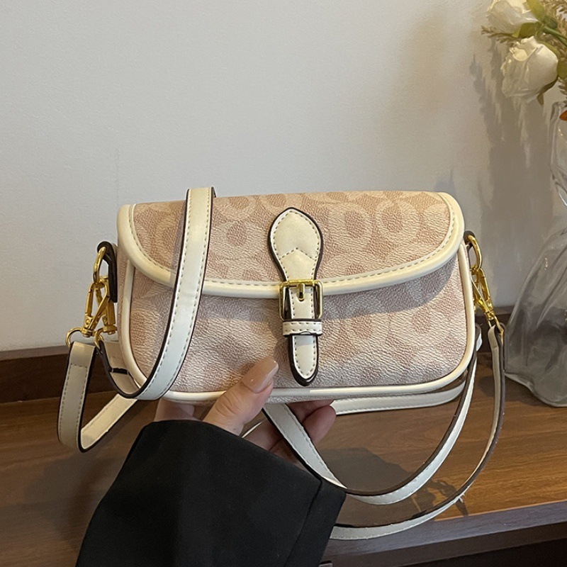 Designer High-End Small for Women 2025 New Printed Baguette Fashionable Textured Shoulder Crossbody Light Luxury Women's Bag