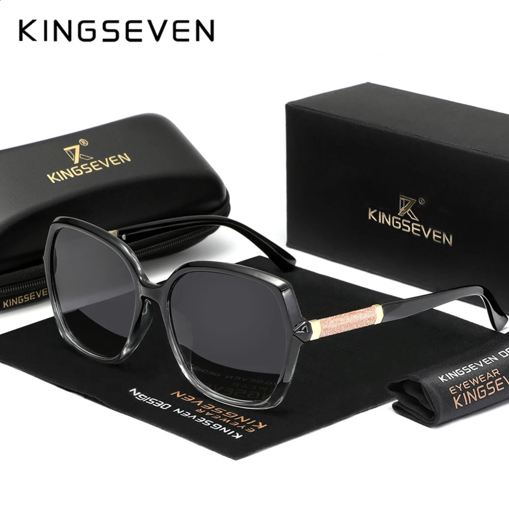 Kingseven ner Fashion Women Sunglass Polarized AntiUV400 Butterfly Large Frame Glasses For Lady Shopping Vacation 250707