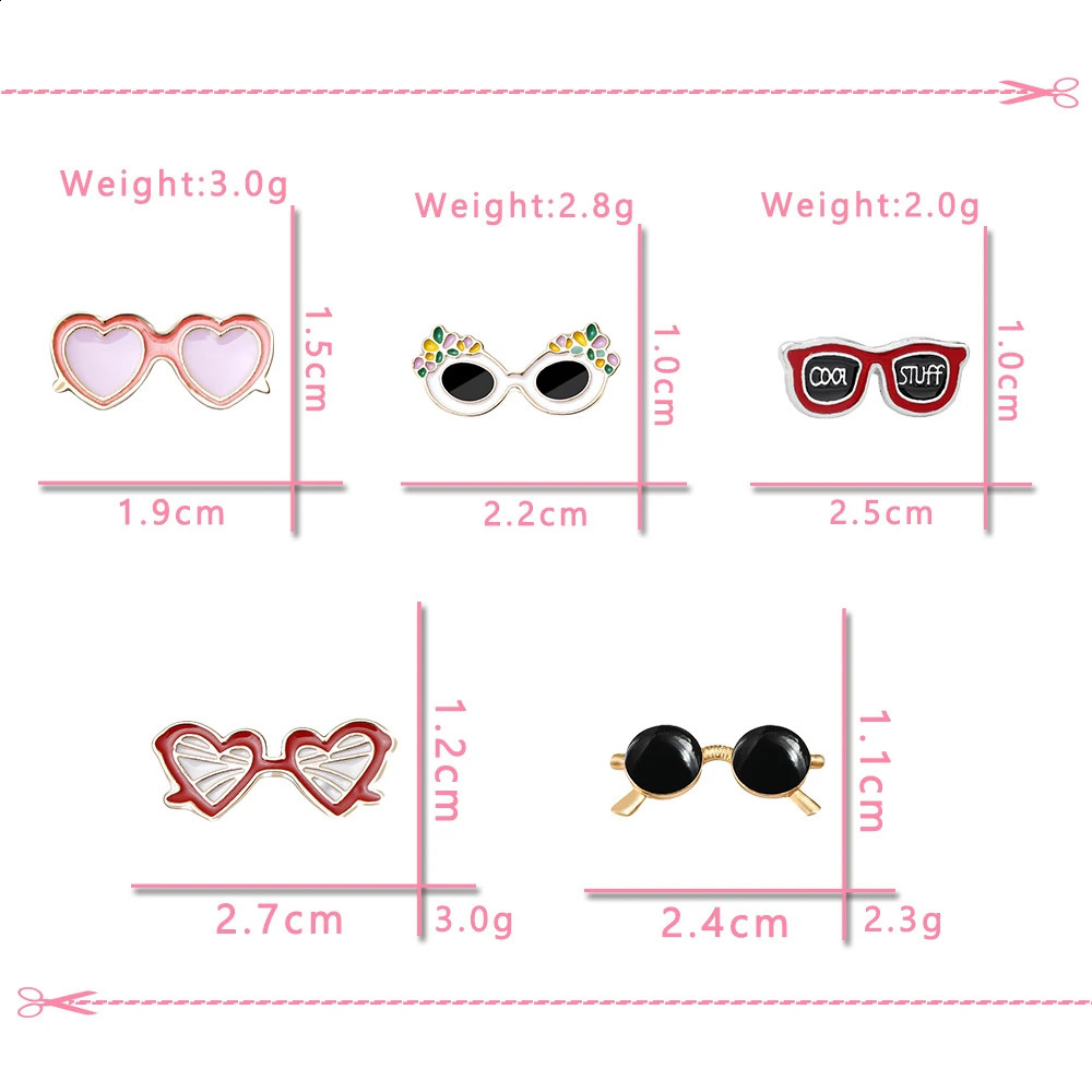 Summer Beach Sunglasses Brooch Fashion Personality Enamel Pins for Vacation Girl Women Backpack Hat Lapel Pin Jewelry Decoration 250625
