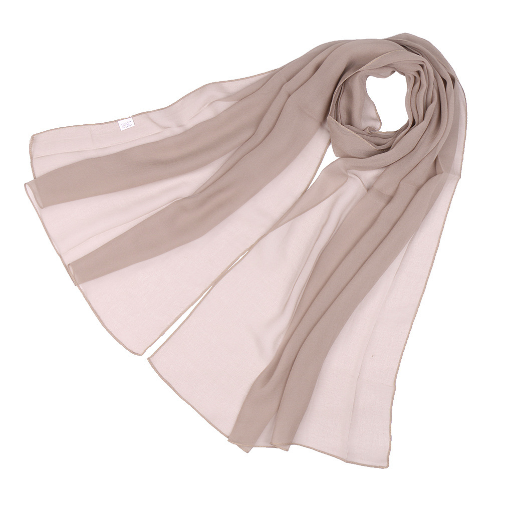 K1281 Spring and summer style solid color scarf drape soft georgette long chiffon scarf female body performance scarf