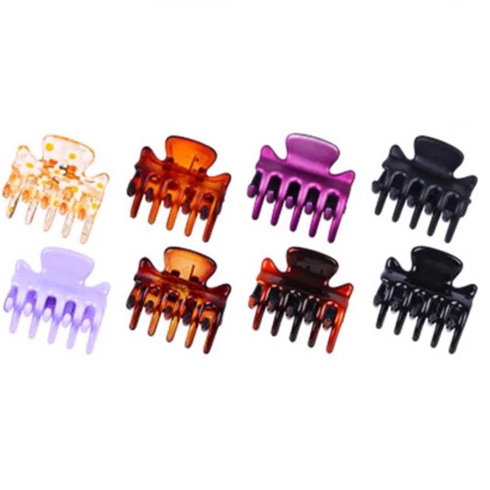 12 Pcs/Set Y2K Girls Hair Clips 3cm Mini Crab Hair Claw Plastic Hairpin Jaw Clamp Hair Styling Tool Accessories Y250707