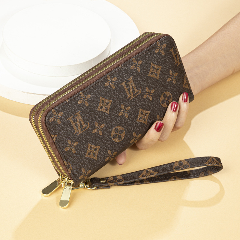 Designer Wallet Women's Long Wallet 2025 - Large Capacity Double Zipper Clutch Purse with Fashion Print European & American Style