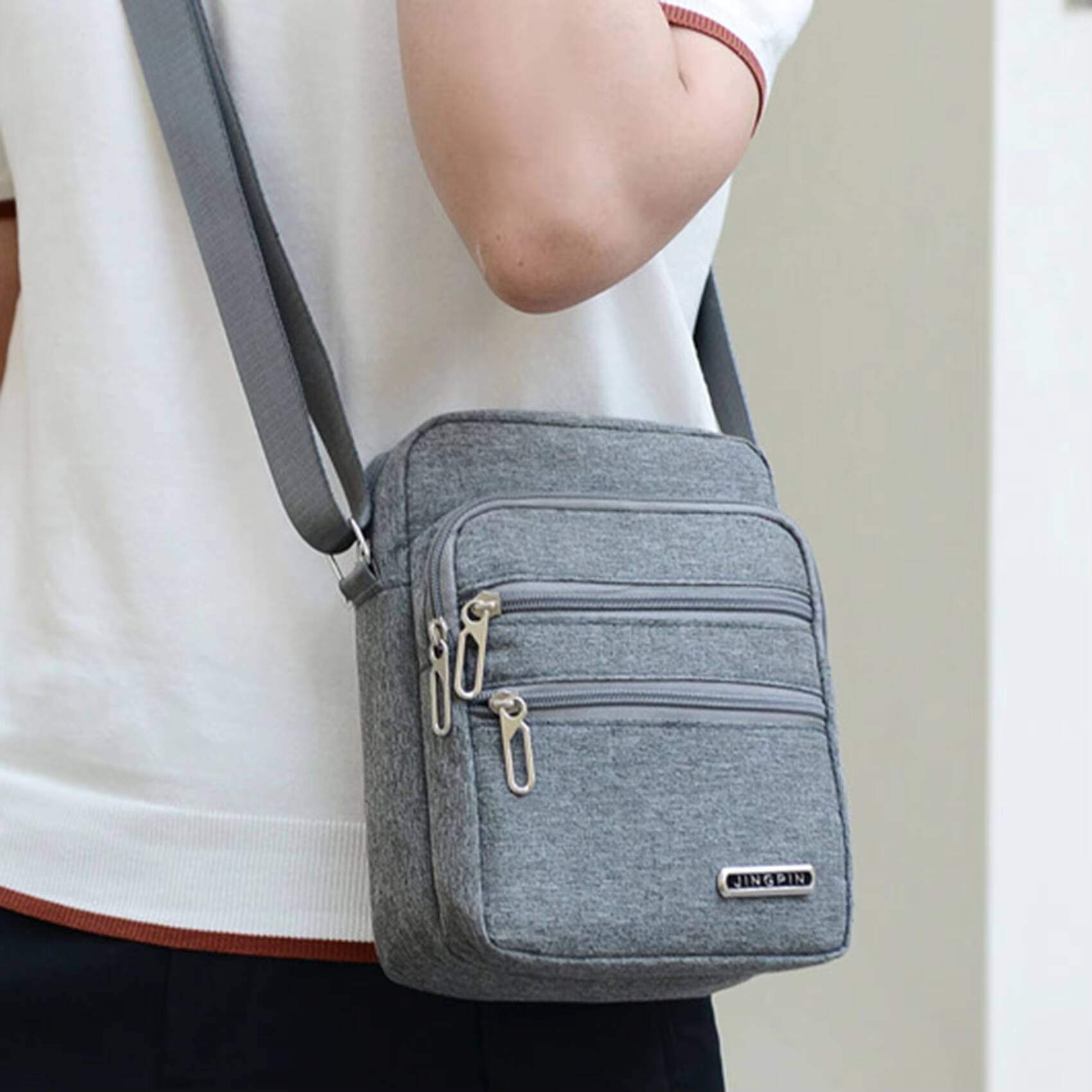 Mens Shoulder Bag Business Leisure Large Capacity Portable Handbag Zipper Multi Layer Waterproof Summer Males Crossbody Bags ddmynov