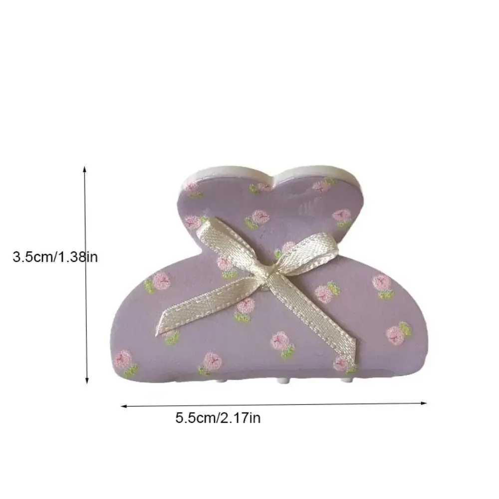 Girls Cute Sweet Bow Flower Hair Claw Women Bowknot Ribbon Crab Clips Hairpin Summer Y2k Shark Clip Hair Clip Hair Accessories Y250707