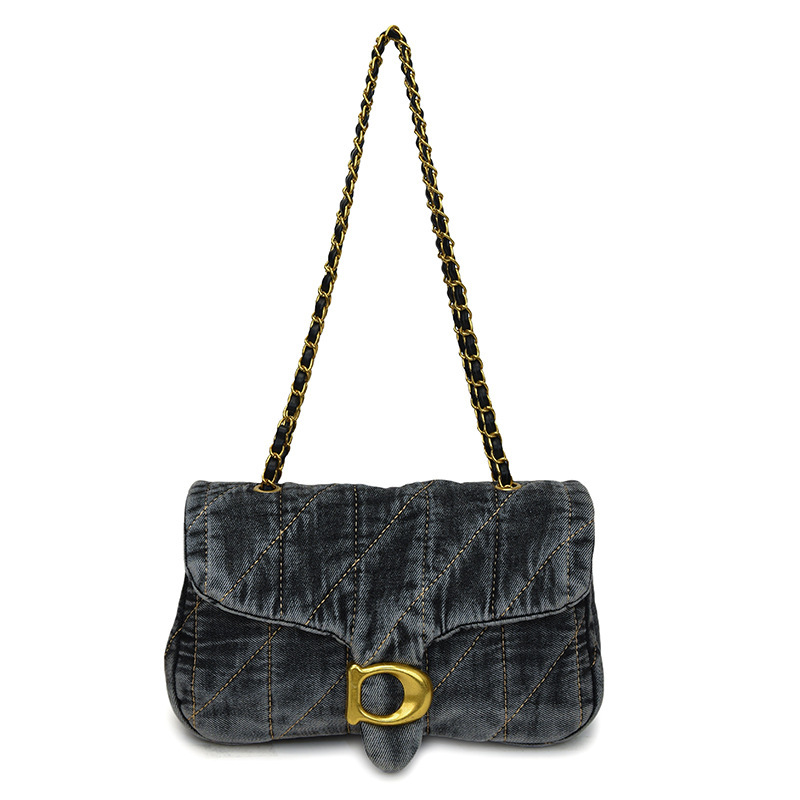 Designer High-End Denim Underarm for Women 2025 New Style Elegant Versatile Chain Fashion Shoulder Crossbody Light Luxury Women's Bag