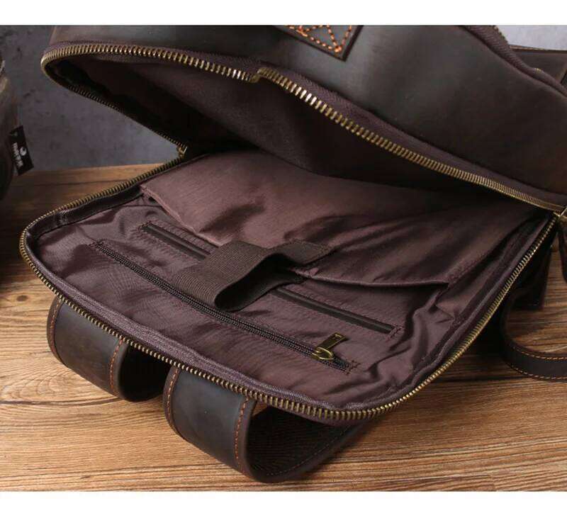 Vintage Crazy Horse Genuine Men Backpack Laptop Leather Daily Bagpack Male Rucksack Trave Hiking Knapsack Large