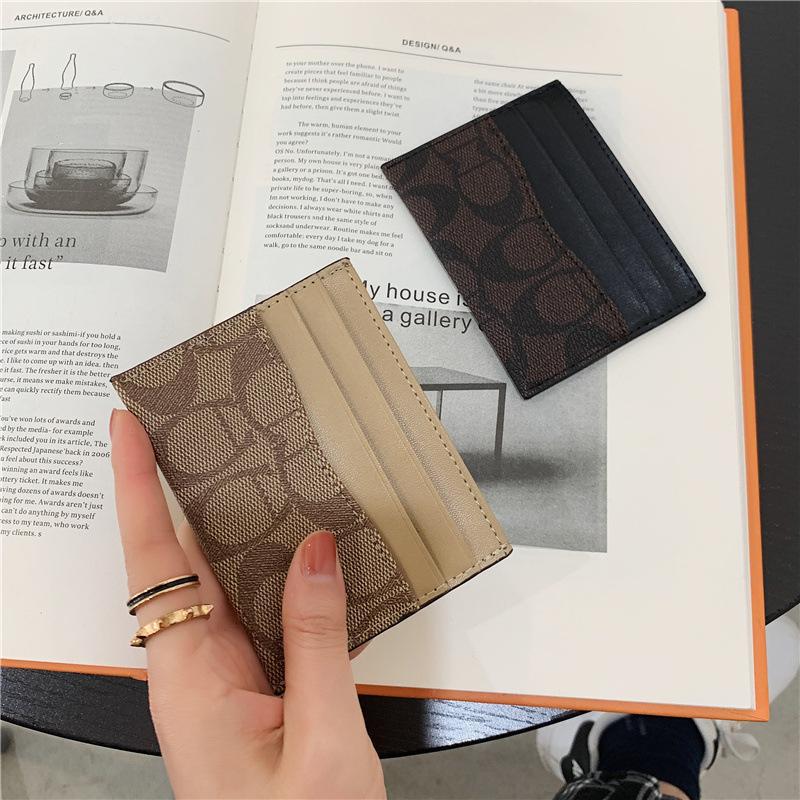 Card Holders Designer Women's Ultra Thin Mini Card Holder - Elegant Vintage Minimalist Wallet Fee Shipping