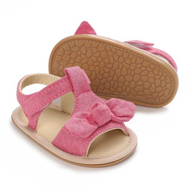New Solid Color Casual And Comfortable 0-18M Baby Girl Sandals Breathable And Lightweight Summer Butterfly Open-Toe Sandals R250707