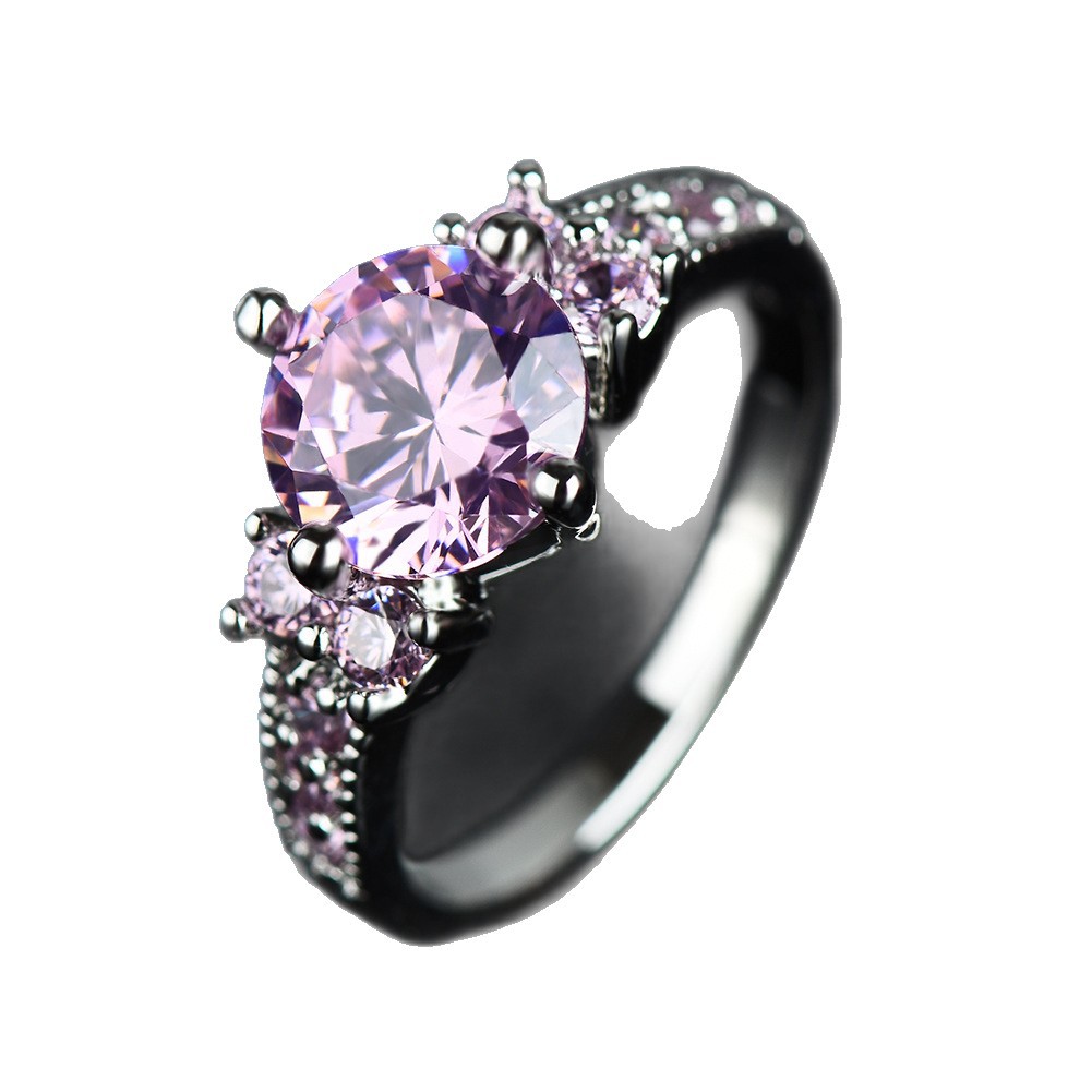 Ring Edged Diamond Stylish Simple Retro Jewelry