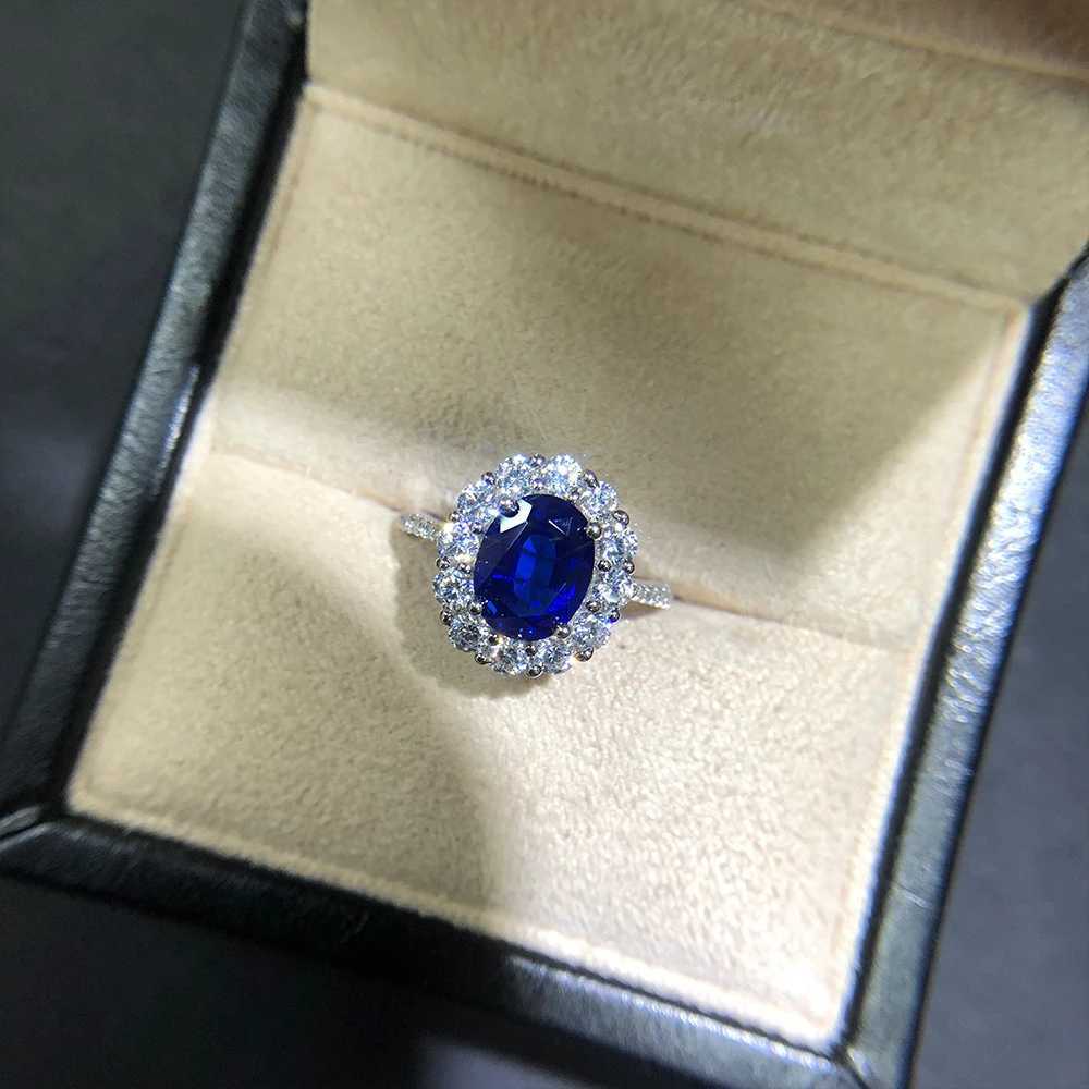 Luxury Princess Diana 925 Sterling Silver Engagement Ring Ruby Natural Amethyst Citrine Blue Sapphire Topaz Bridal Wedding Rings XJ250707