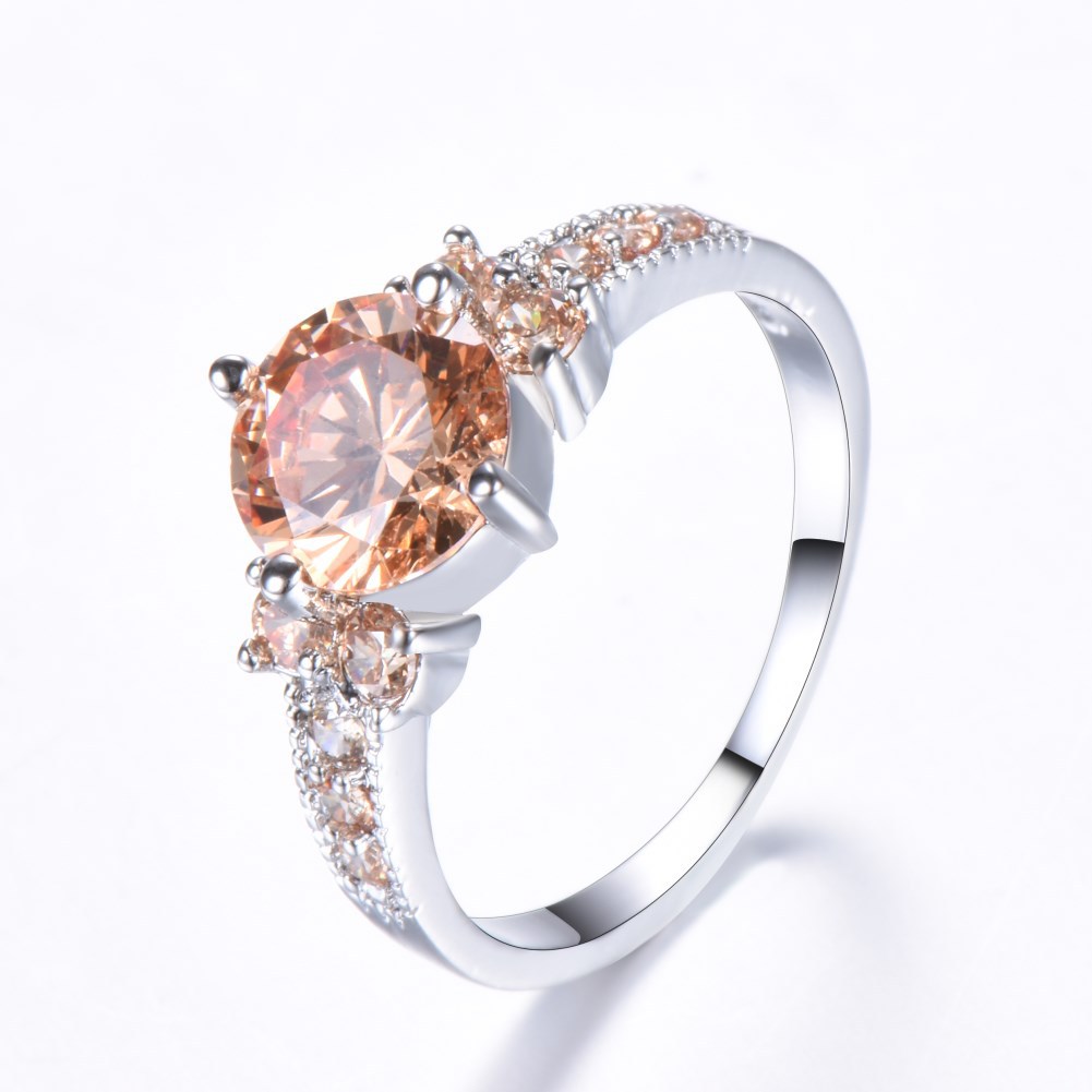 Ring Edged Diamond Stylish Simple Retro Jewelry