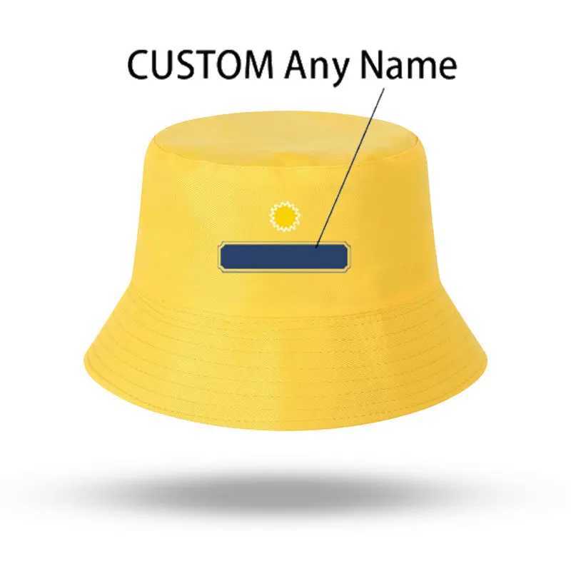 Custom Text Solid Reversible Bucket Hats Men Women Outdoor Fisherman Caps Beach Fishing Hat Unisex Panama Hat Y250707