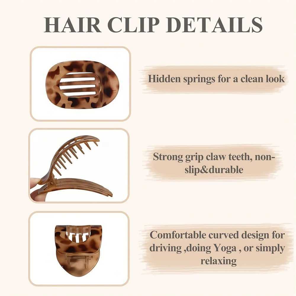 4Pcs/Set New Elegant Matte Acrylic Rounded Duckbill Hair Clips for Women Fashion Solid Color Plastic Hairpin Hair Accessories Y250707