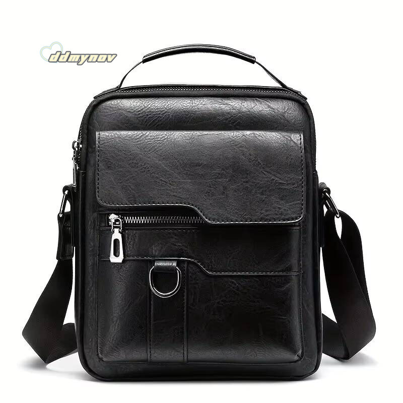 Brand Shoulder for 9.7 iPad Men PU Leather Flaps Mens Crossbody Bags Business Flap Male Solid Messenger Travel Bag ddmynov