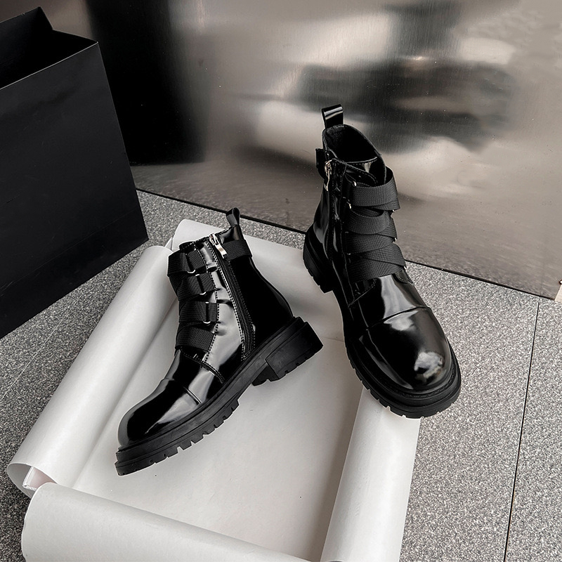 Autumn Women Women's Female Ankle Boots Cool Motorcycle Winter Shoes Slip On Brand Designer Footwear Ladies e697