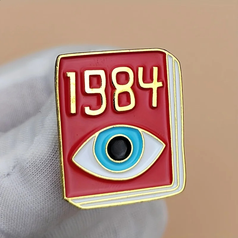 1984 NovelInspired Brooch Durable Metal Badge for Men Fashionable Backpack Pin Clothing Accessory 250625