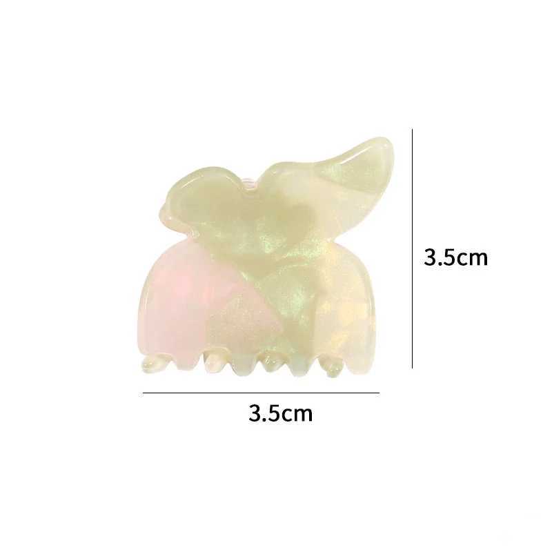 Korean Fashion Butterfly Shape Aurora Mini Womens Hair Clips Crab Claw Girls Ponytail Hairpin Barrette Hair Accessories Y250707