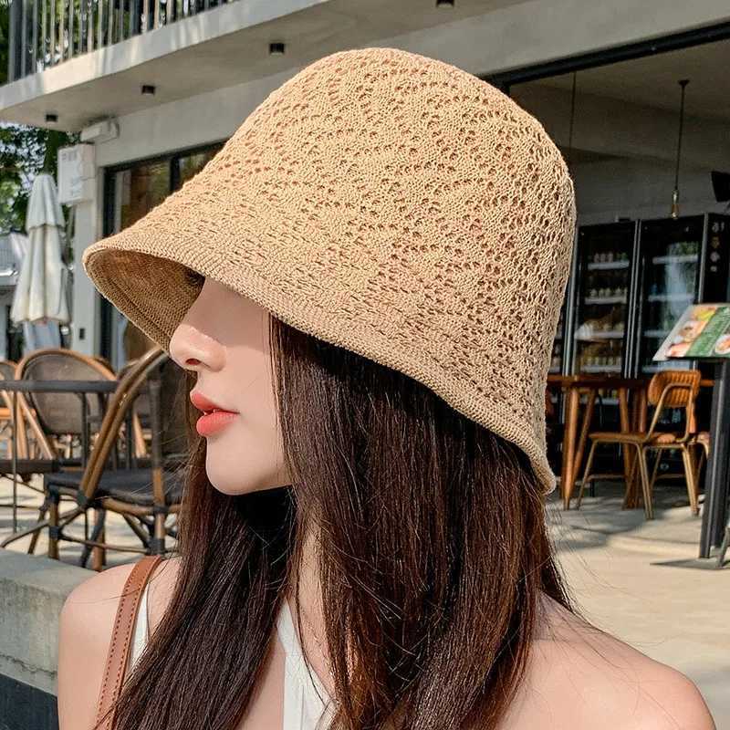 4 New Colorways Summer Bucket Hats Cap For Women Double Layer Spring Fisherman Hat Outdoor Foldable Sunscreen Beach Hat Wholesale Y250707