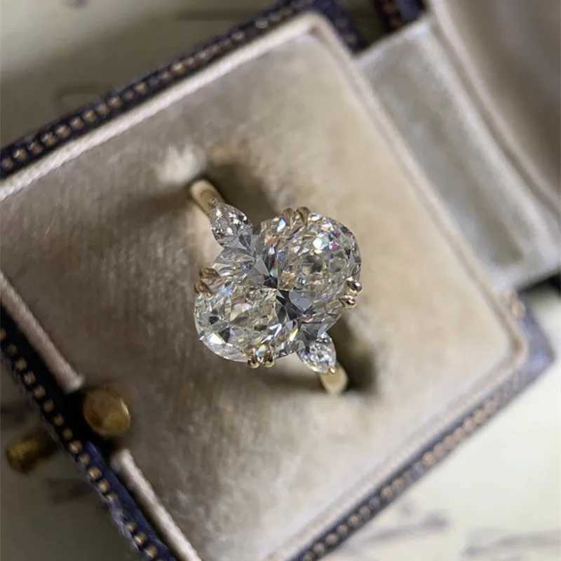925 Sterling Silver Cubic Zirconia Wedding Ring for Women Luxury Engagement Rings Bright Fashion Jewelry XJ250707