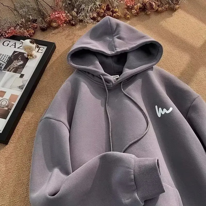 American hoodie men and women 2024 spring autumn thin fashion oversize Korean lazy loose top 250704