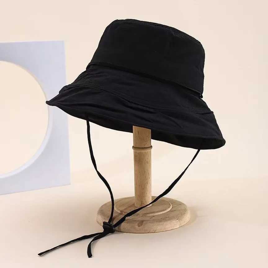 2023 Womens Bucket Hat Spring Summer Windproof Sunshade Fisherman Cap Female Sunscreen Sun Hat Cloth Foldable Sunhat New Y250707