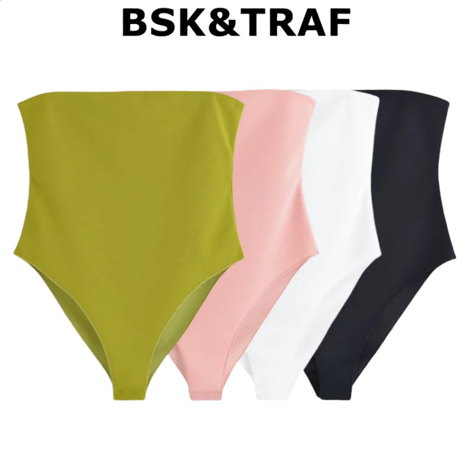 Summer Products Womens Clothing Solid Color Temperament Slim Elastic Wrap Chest Jumpsuit 5584185 250707