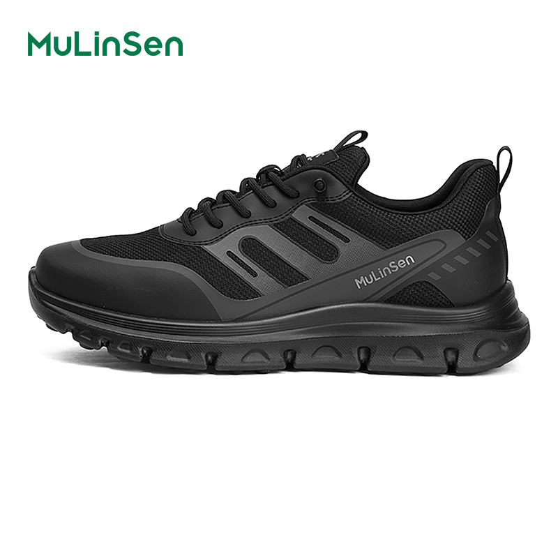 Mulinsen men's mesh sports shoes, four seasons breathable, lightweight and comfortable travel shoes, slip-on running casual sports shoes