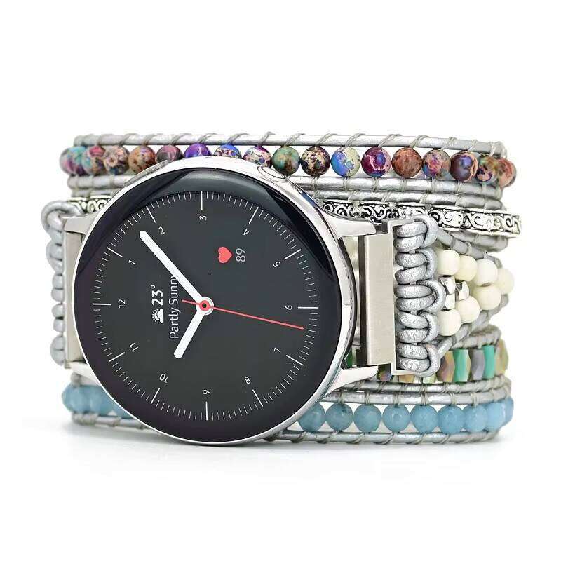 Samsung Bracelet Natural Imperial Stone Unique Smart Blue Crystal Watch Strap
