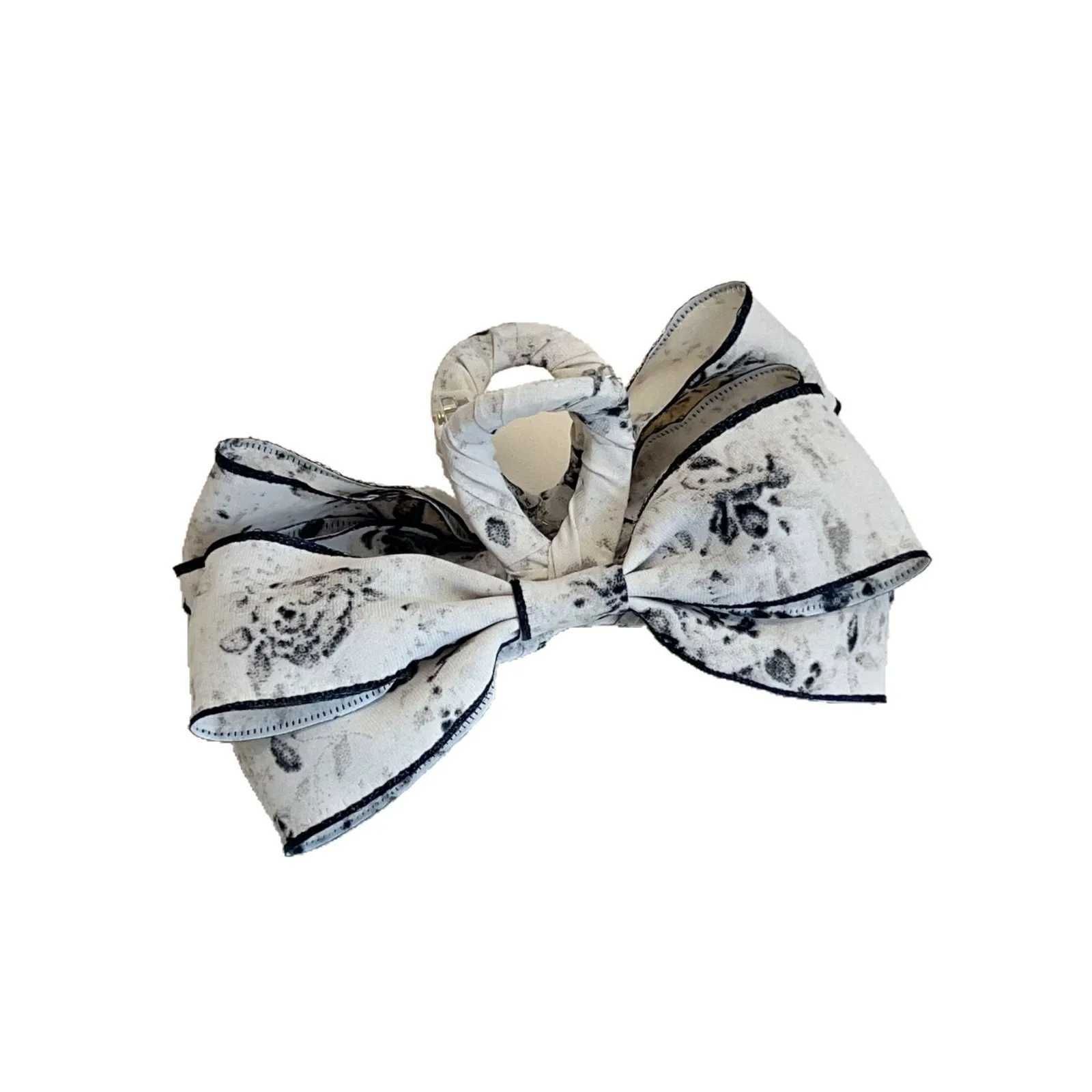Bow Hairpin Womens Back of The Head 2025 New Headdress Clip Cute Half Tie Hair Grab Clip Shark Clip Large Z250707