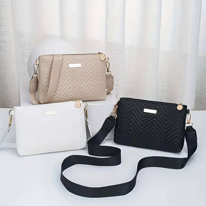 2025 New Minimalist Solid Color Quilted Chain Crossbody Bag For Women Small Lightweight Shoulder Purse Elegant Everyday Handbag
