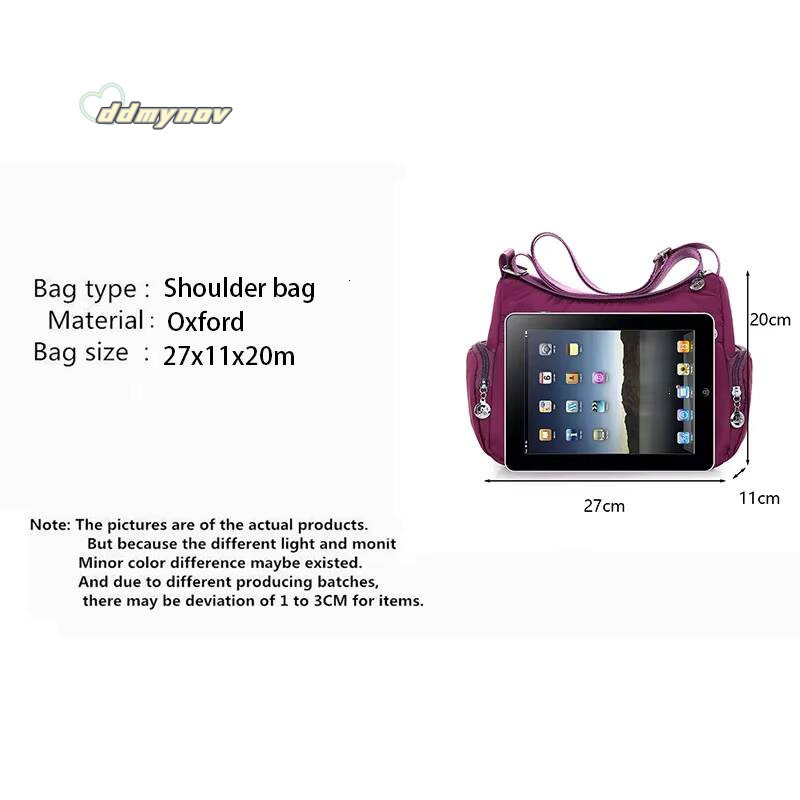 Womens casual large capacity crossbody multifunctional waterproof shoulder bag, shopping handbag ddmynov