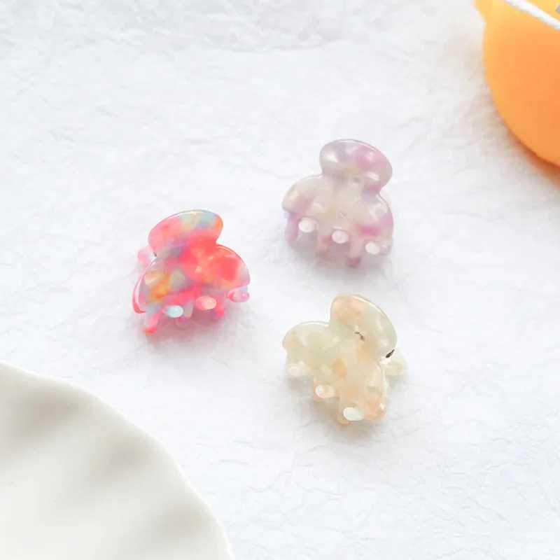 1Pcs Sweet Small Mini Hair Claw Clip For Women Tortoiseshell Multiple Barrette Acrylic Geometric Hairpin Acetate Hair Accessories Y250707