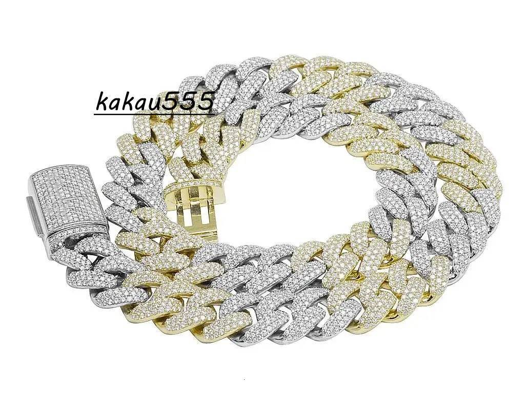 New Designer Trendy Mossanite Diamond Cuban Link Chain Iced Out With Silver Hip Hop Cuban Chains for Men Fashion Necklaces India